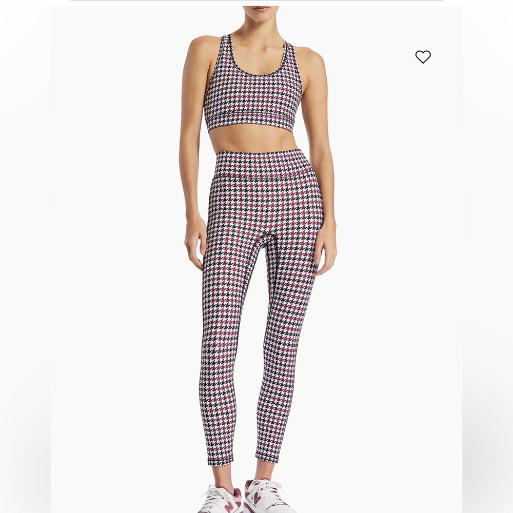 Stylish Houndstooth Women's Leggings and sports bra